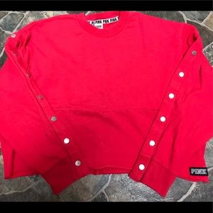 Victoria Secret Pink Cropped Sweatshirt Large